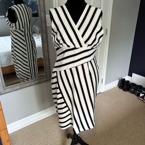 Black and White Striped Women's Dress